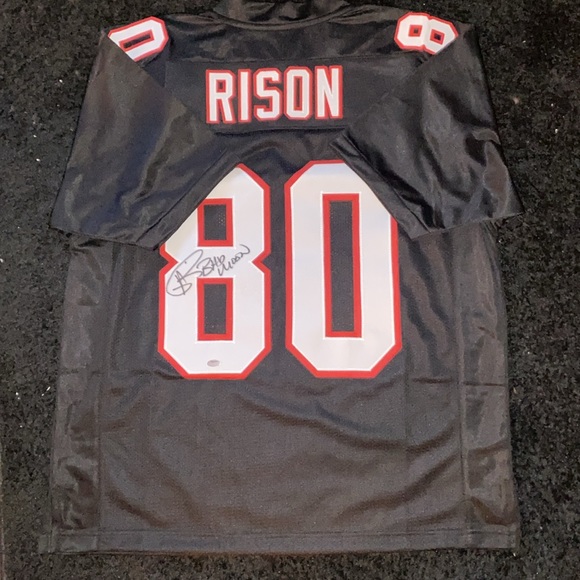 NWOT Atlanta Falcons Andre Rison authentic signed autograph jersey A534199.Black - Picture 4 of 7